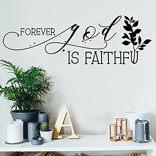 GADGETS WRAP Vinyl Decal Sticker Forever God is Faithful Black (Item Finish Size : 123cm x 40cm)