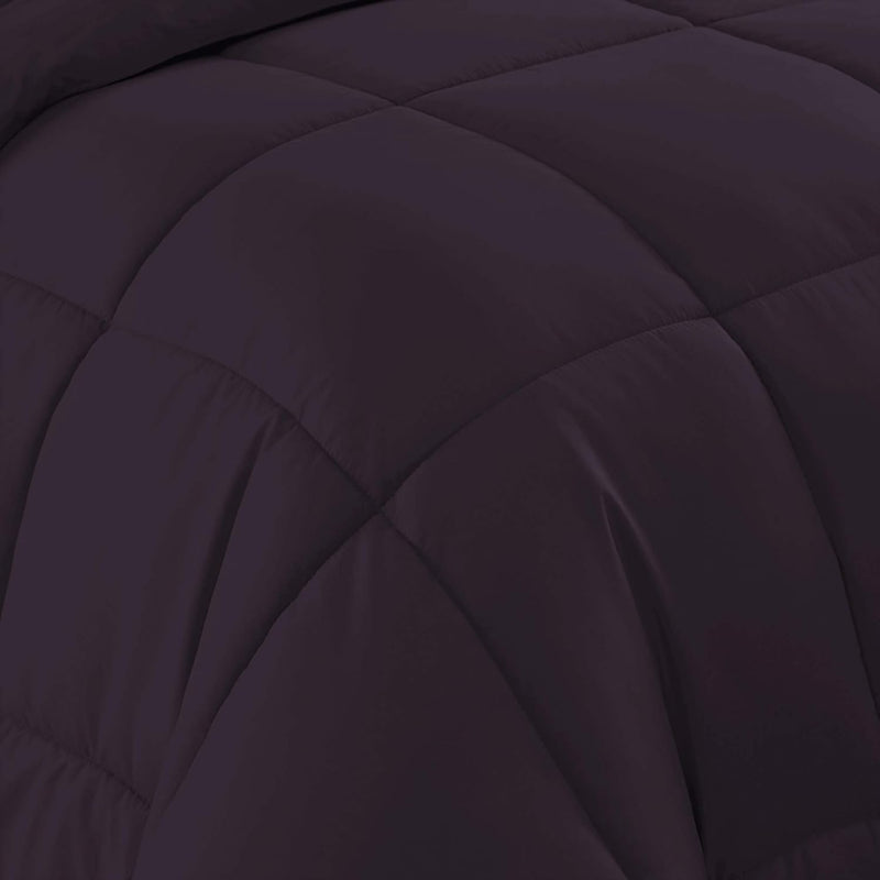 Jaipur Linen Machine Stitch Quilted Comforter/Quilt Bed Cover for Single Size Bed Luxury Breathable Cozy Super Soft Comforter (60x90 Inches) (Purple)