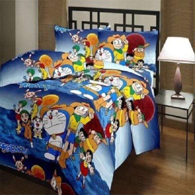 Blizz Mont Super Soft Polyester Blend Cartoon Design Print Reversible Kid's Single Bed Dohar, Multicolour -(JF075)