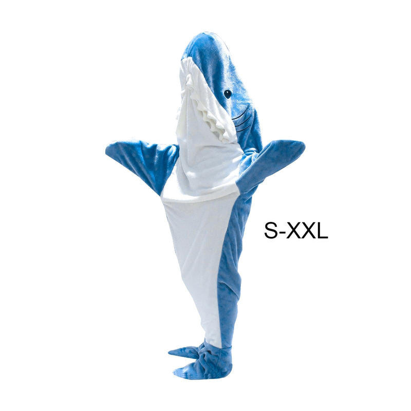 UJEAVETTE® Shark Blanket Parties Plush Funny Clothing Comfortable Cosplay Shark Costume S