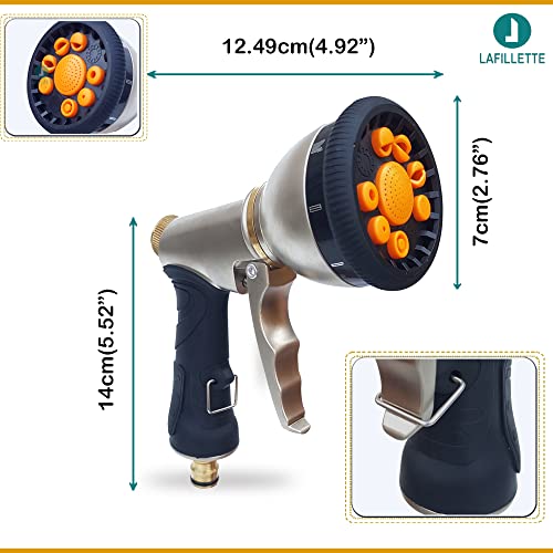 LAFILLETTE 9 in 1 Patterns Water Spray Gun Sprayers Garden Head Sprayer Garden Watering spray gun