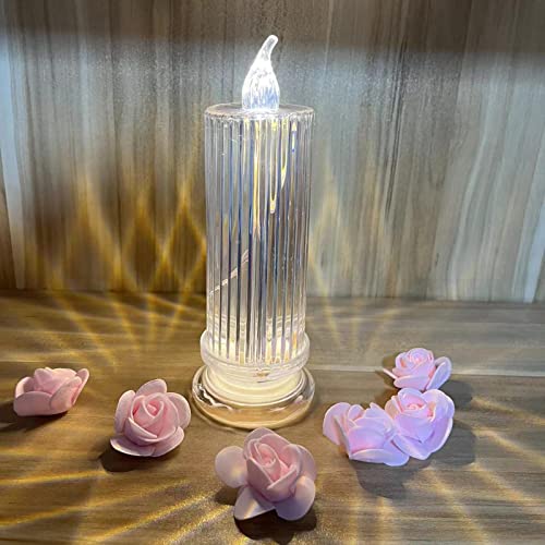 SAZ DEKOR LED Electronic Candle Flameless Romantic Creative for Christmas 6.3cmx18.3cm