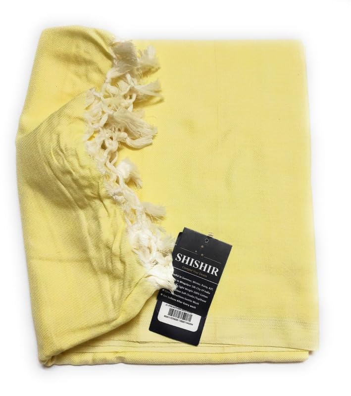 SHISHIR Pure Bhagalpuri 100% Cotton Thin Blanket for AC and Rainy Season | Dull Chadar | Top Sheet | AC Chadar | Travelling | for Sleeping in All Season (Pack of 1)