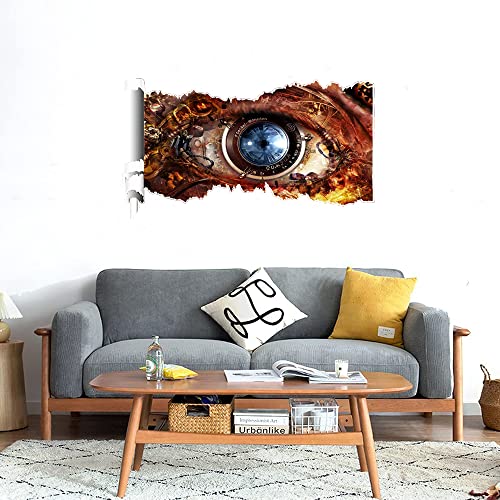 GADGETS WRAP Printed Wall Decal Sticker Scratched Paper Style Wall Decal (90cm x 50cm) - Eye Tech