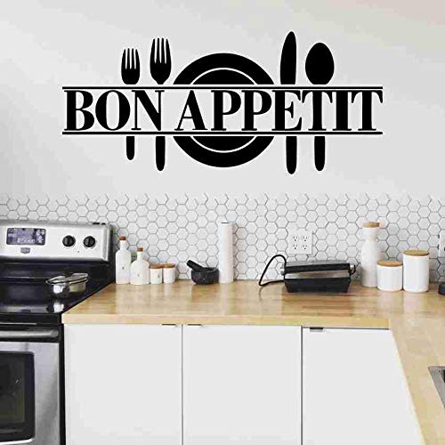 KREEPO Bon Appetit- Wall Sticker for Cafe, Restaurants, Kitchen Wall Stickers Stylish Kitchen Art