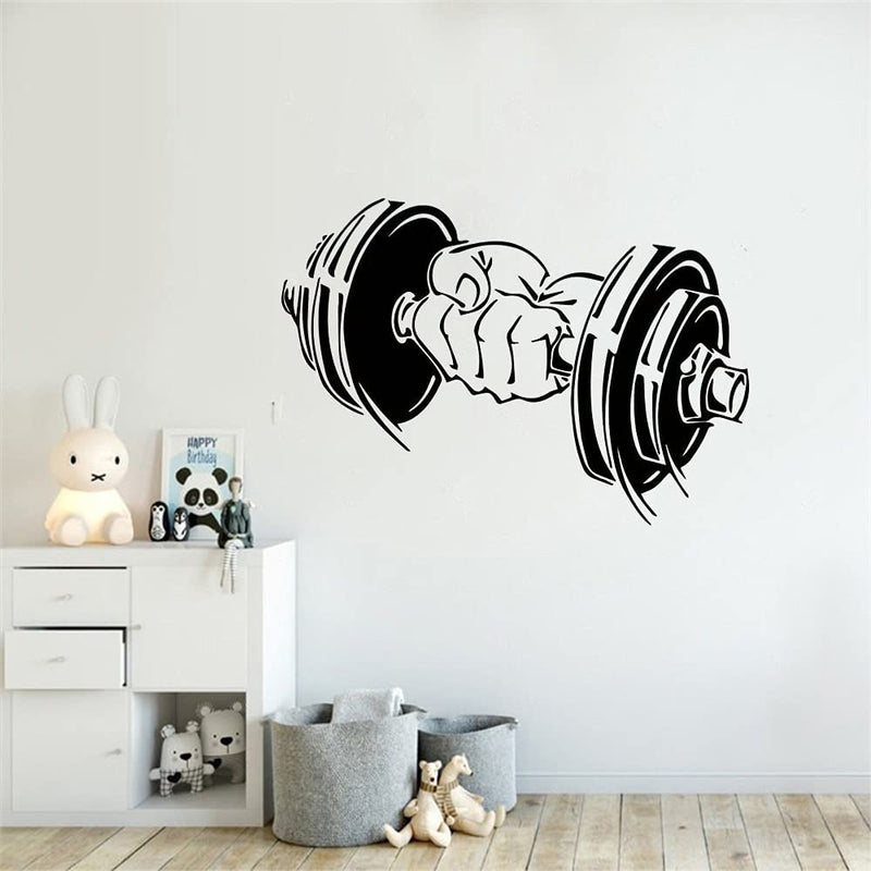 GADGETS WRAP Vinyl Decal Sticker Fitness Gym Sport Barbells Pattern (Item Finish Size : 82cm x 57cm)