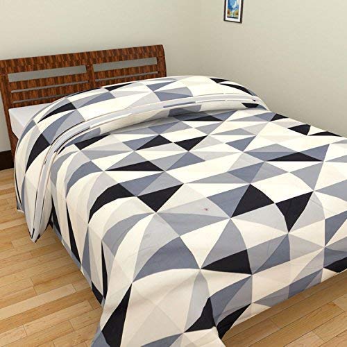 WONDERLOOK Reversible Single Bed AC Blanket Dohar Combo Set of 2 Pc (Polycotton, Multicolor) (Zig zag Print)