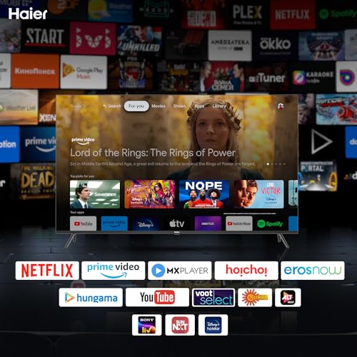 Haier 140 cm (55 inches) 4K Ultra HD Smart LED Google TV L55FG (Black)