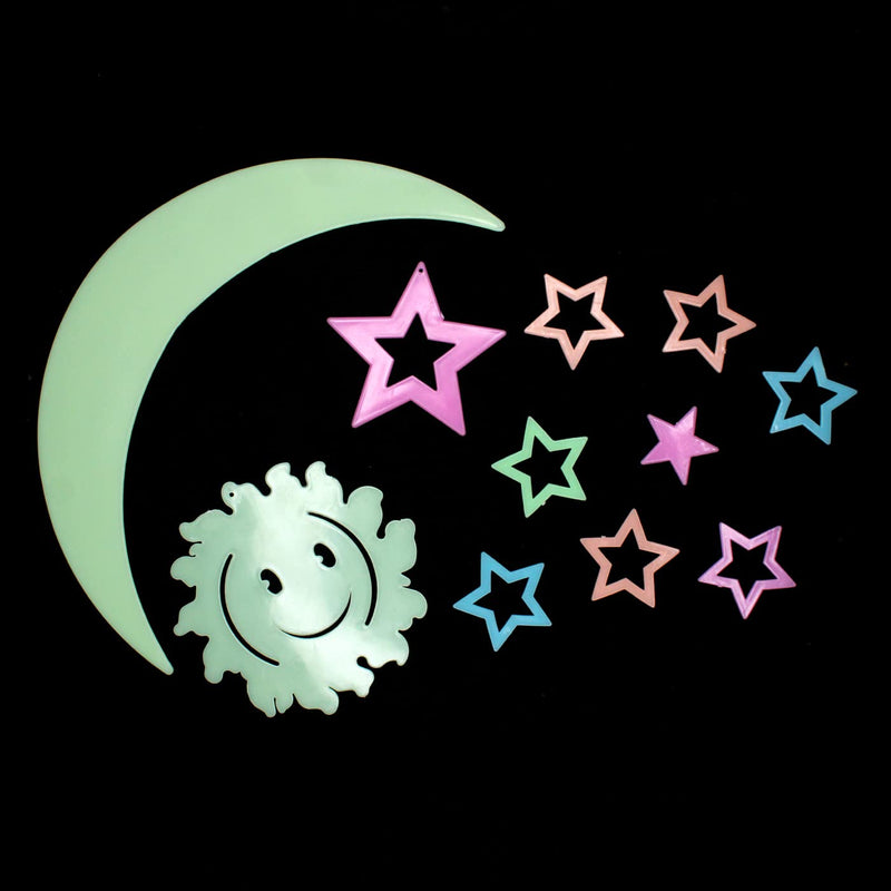 ARK Glow in The Dark Moon Sun Wall Stickers for Kids Room Decoration