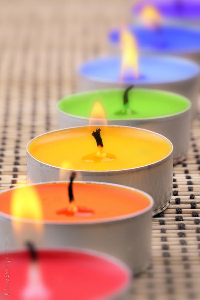 Bodhichitta- Multicolour Scented Pure Paraffin Wax Tealight Candles, (3-4hr Burn Period) (Pack of 200pcs)