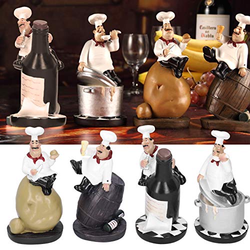 Chef Statue, Durable 4 Kinds Resin Practical Restaurant Decor, Beautiful for Restaurant Home