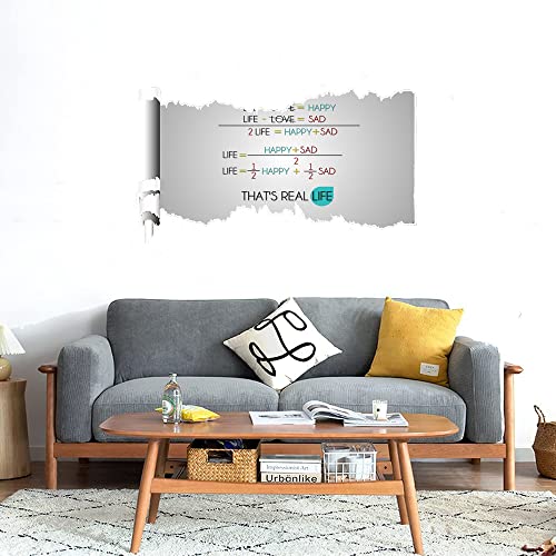 GADGETS WRAP Printed Wall Decal Sticker Scratched Paper Style Wall Decal (90cm x 50cm) - Real Life