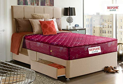 Repose Contemporary Eyelidz Mattress 78" X 72" X 7" Bonnell Spring King, Maroon