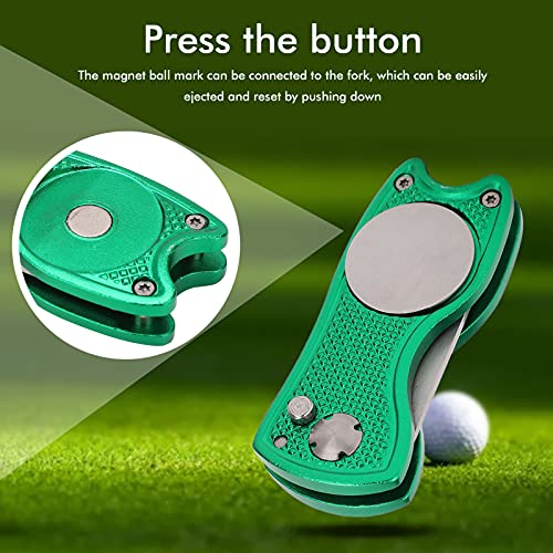 Divot Repair Tool, Divot Repair Tool Corrosion‑Resistant Light Weight for Repair Courses(Green)