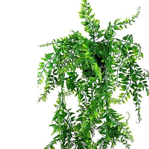 Tdas Plastic Artificial Plants With Pot Leaves Hanging Ivy Garlands Plant Greenery Vine Creeper Home Decor Door Wall Balcony Decoration Party Festival Craft (2 Pcs Design6)