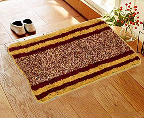 Kuber Industries Rectangular Design Soft Cotton Door Mat (Multicolour, Standard, CTKTC032514), 3 Pieces