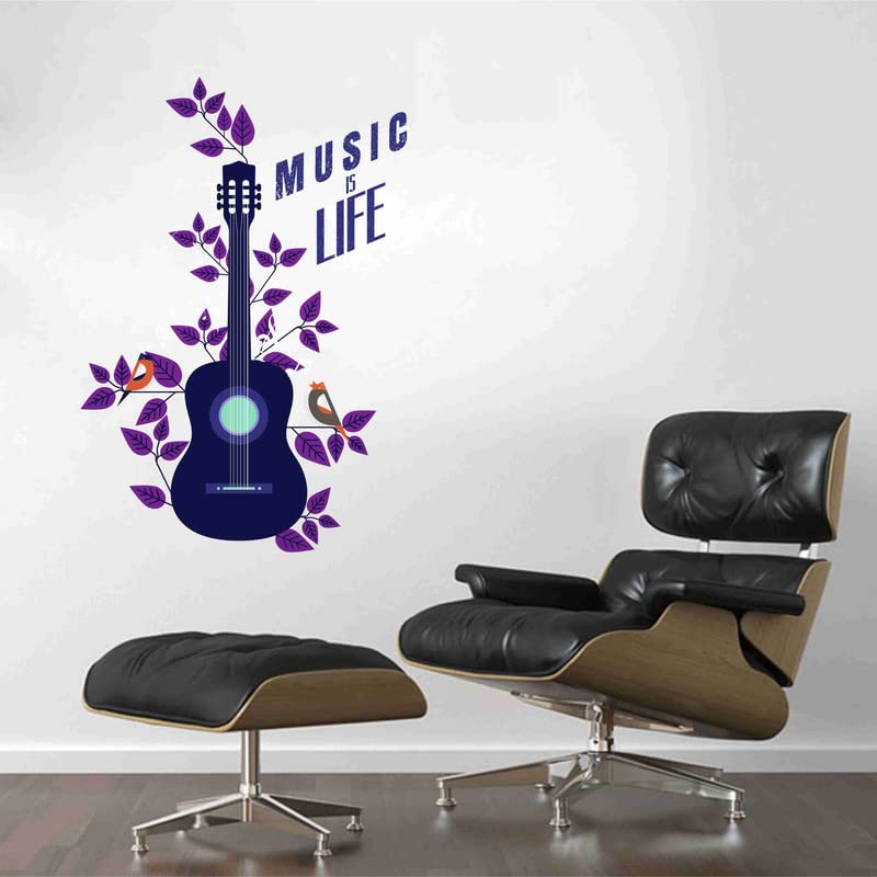 Music is Life Guitar Wall Sticker 50 CM X 74 CM