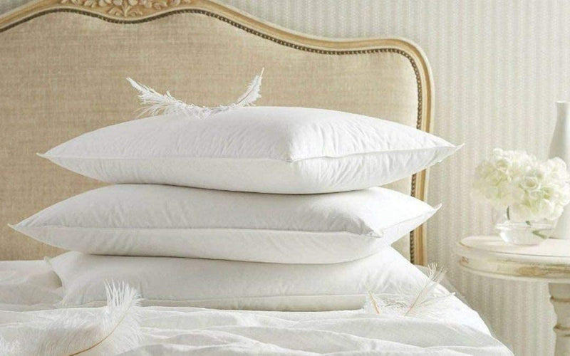 SHRI VYAS LINEN 100% Goose Down Feather White (Pillow Standard (17"x27"), 100% Goose Down (Pack of 2))