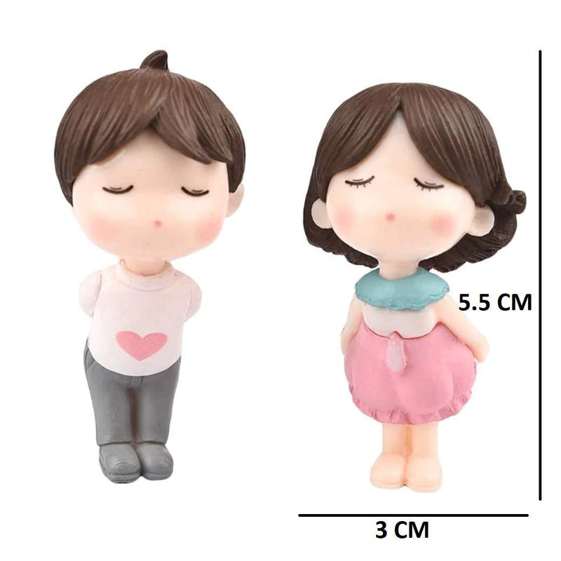 BHOOLU&GOOLU Polyresin Couple Figurine, Small, Multicolour, 2 Pcs