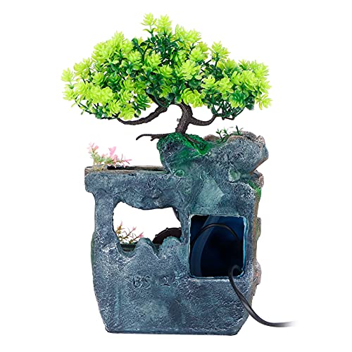 Waterfall Feature, Relaxation Tabletop Fountain, Waterfall Rockery for Home Office