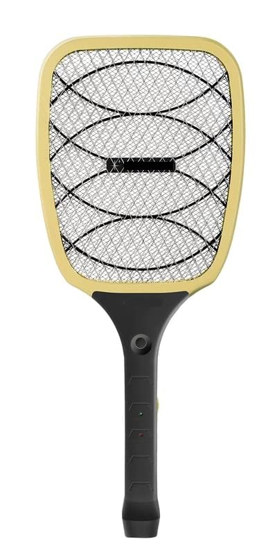 Electric Mosquito Killer with Dual Safety Button, 3 Layer Protection Net, and Long Battery Life Insect, Housefly, Roaches, Bugs Swatter Killer Racket (Square Shaped)