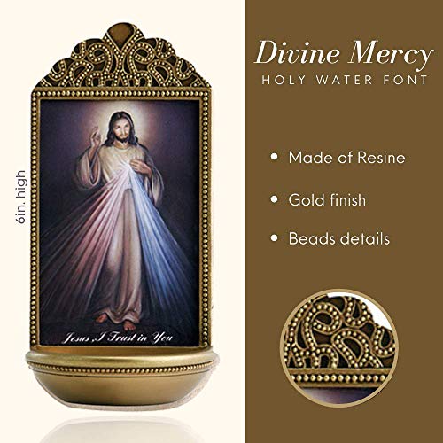 Christian Brands Jesus Divine Mercy Holy Water Font - Marco Sevelli - YC912