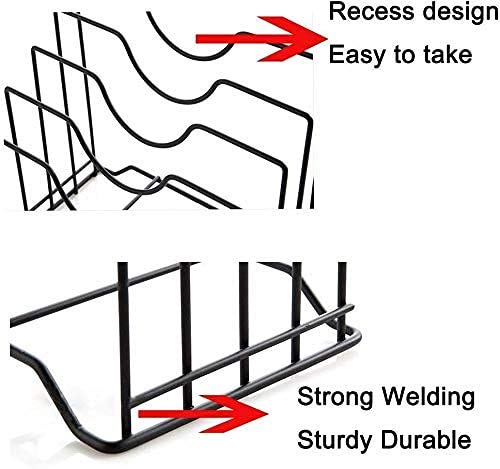 Craftize Mstore Multifunctional Kitchen Cabinet Pantry Pan and Pot Lid Organizer Rack Holder Multifunctional Kitchen Cookware Organizer Space SavingStorage Rack,Black (Classic)