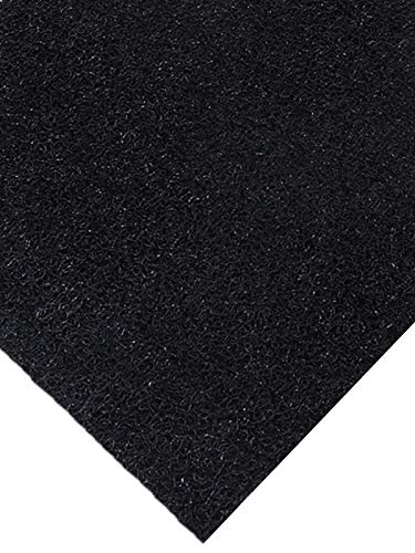 Amazon Brand - Solimo Rubber Anti Slip 1 Piece Medium Size Door Mat 24'X36'' (Black), Large Rectangle