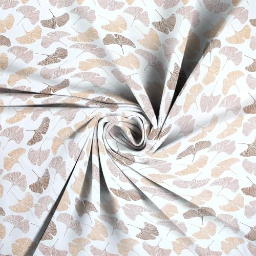 KRRS@Cotton Feel Glace Cotton Elastic Fitted Printed King Size Double Bed Bedsheet with 2 Pillow Cover(72" x78+8’’inches) Elastic On All Around Side to Grip The Mattress (Peach White Flower)