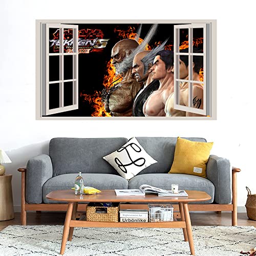 GADGETS WRAP Printed Wall Decal Sticker Fake Window Style Decal (90cm x 50cm) - Tekken Gen