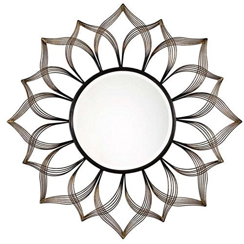 Collectible India Metal Sunflower Wall Mounted Hanging (Golden, 35'' x 35'')