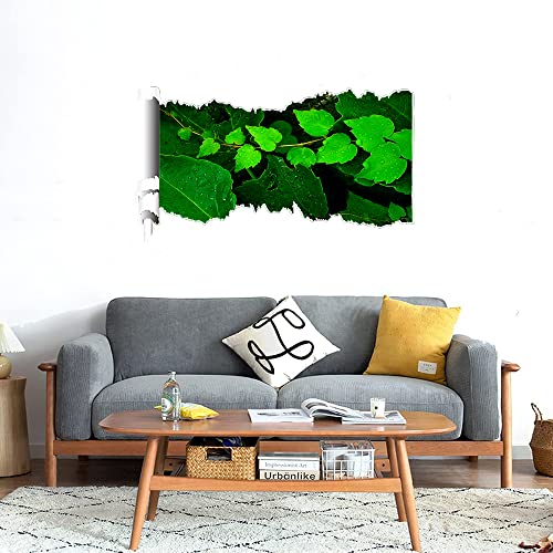 GADGETS WRAP Printed Wall Decal Sticker Scratched Paper Style Wall Decal (90cm x 50cm) - Cute Leaves