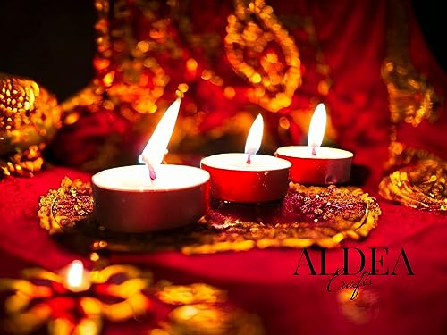 ALDEA CRAFTS® Scented Tealight Candles | Organic Luxury Aroma Upto 5 Hours Premium Soy Wax Blend | Alluring Rose Aroma | Tea Candles Set of 40