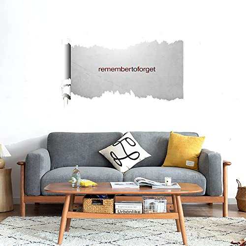 GADGETS WRAP Printed Wall Decal Sticker Scratched Paper Style Wall Decal (90cm x 50cm) - Forget