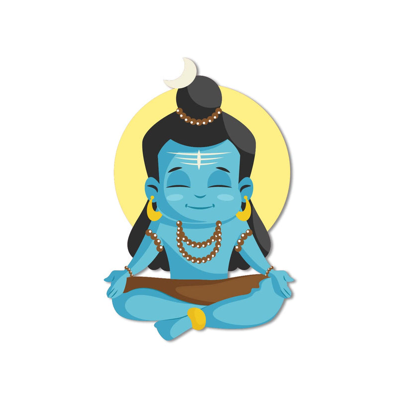 Bhai Please Lord Shiva Wooden Fridge Magnet (Pack of 1) God, Spiritual, Divine, Devotional Gift and Decorations