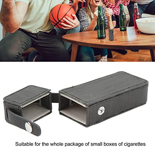 Cigarette Box, Waterproof PU Cigarette Case Delicate Strong for Office (Black)