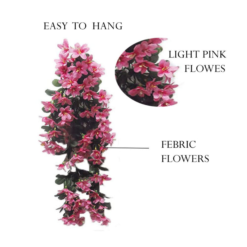 Artificial Flower Hanging for Decoration(Pink, 2 Pieces)