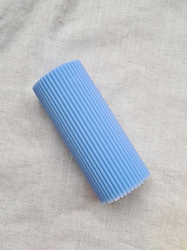 atorakushon Soy Wax Ribbed Pillar Candles 6''inches Sky Blue Scented Candle for Valentine, Home and Party Decoration, Wedding Gift, Romantic Dinner