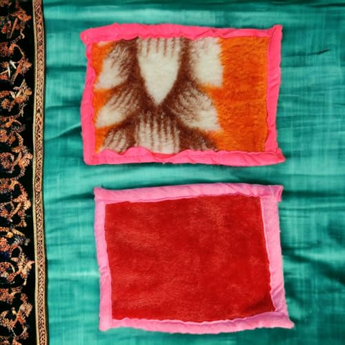 RMCG Traders Laddu Gopal Velvet Blankets, Kanha Ji Kambal | Laddu Gopal Ji Winter Blanket Accessories for Laddu Gopal Size 6 (Set of 2)