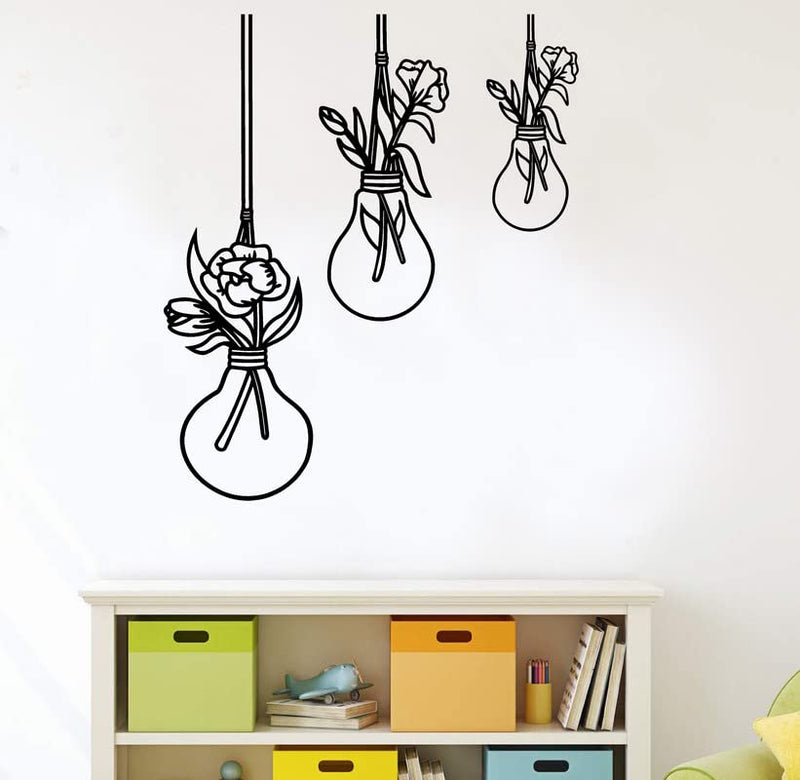 Decoreative Black gulab Wall Sticker