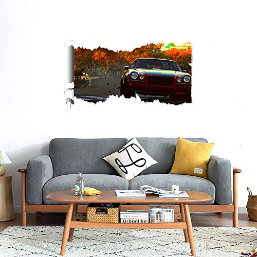 GADGETS WRAP Printed Wall Decal Sticker Scratched Paper Style Wall Decal (90cm x 50cm) - Muscle Car