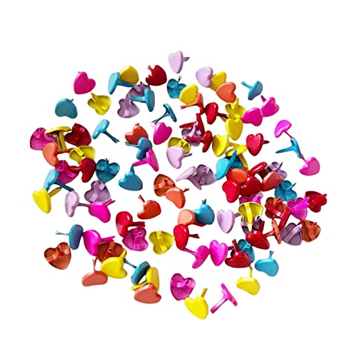 CALANDIS™ 200Pcs Heart Shape Mini Brads Paper Fasteners for Art Scrapbooking Crafting | Scrapbooking & Paper Crafts | Scrapbooking | Scrapbooking Embellishments