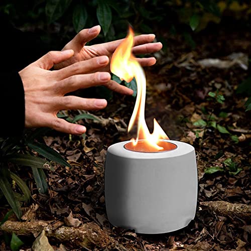 ATORSE® Tabletop Bioethanol Fireplace Hot Bowls Pot Bowl Pot Fireplace for Camping Grey