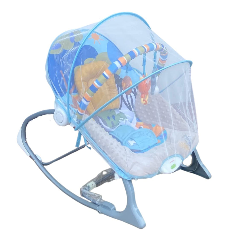 INFANTSO Baby Rocker Portable with & Calming Vibrations & Musical Toy Dark Blue