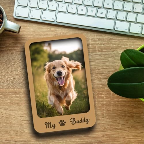 Zingy Gifts Cute Dog Custom Photo Fridge Magnets Set of 2