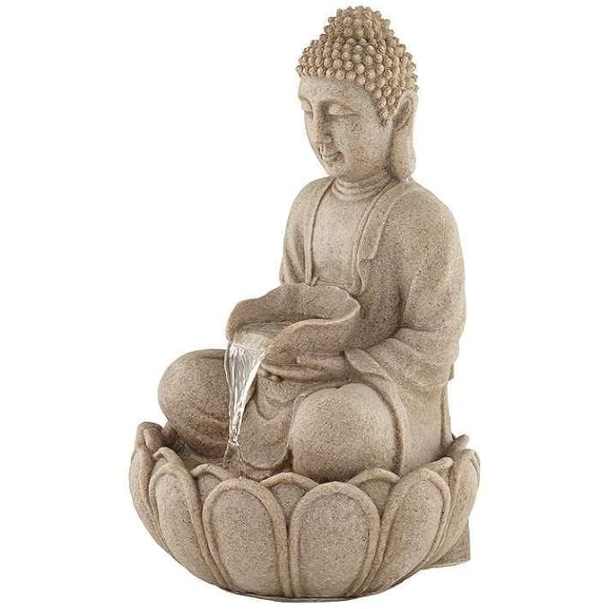 Buddha Water Fountain, Zen Decor Indoor Water Feature, Meditation Peaceful Statue