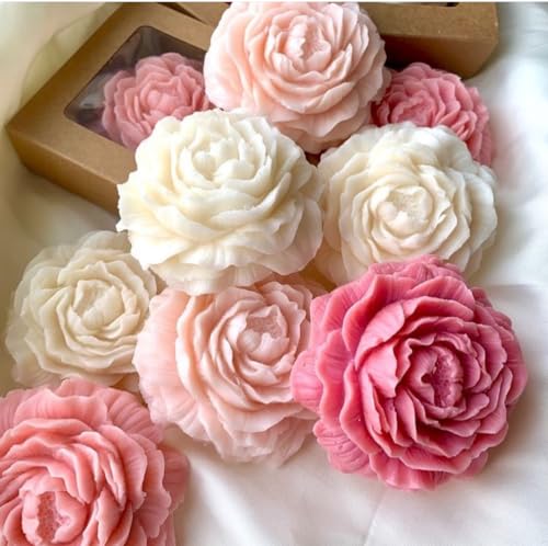 Candle | Peony Flower | Rose Flower | Scented Soy Wax Pack of 2