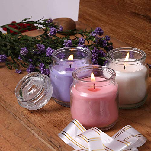 The Decor Affair Set of 4 Quartet of Scented Jar Candles - Rose Serenade, Jasmine Dreams, Lavender Elegance | Long-Lasting Glass Jar Candles | Scented Jar Candles | Luxurious Gift Box.