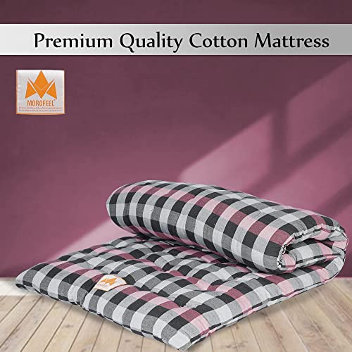 COLOFLY Soft Cotton Multicolour Mattress/Gadda (3x6) Single Bed, Pink Multicolor