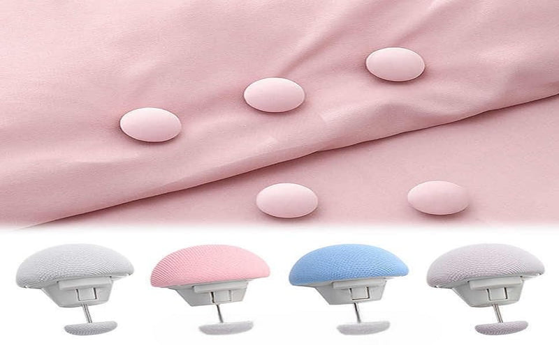 Kolorful Mushroom Shape Duvet Clips, Non-Slip Cover Fixator, Comforter Quilt Holder with One-Key Unlock for Blanket Bed Sheet Curtain Socks Mattress Covers (8, Grey)